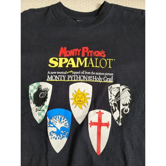 EUC Monty Python's Spamalot Musical Broadway Gildan T-Shirt, Black, Medium - Picture 1 of 5